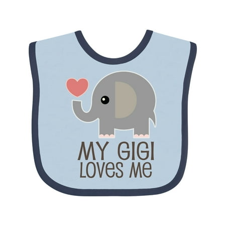 

Inktastic My Gigi Loves Me Grandchild Gift Baby Boy or Baby Girl Bib