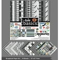 thumbnail image 3 of Inkdotpot Love Basics Collection Double,Sided Scrapbook Paper Kit Cardstock 12"x12" Card Making Paper Pack Of With Sticker Sheet - 16 Pages - White & Black, 3 of 4