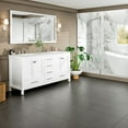 thumbnail image 3 of Eviva Aberdeen 72"W x 22"D White Double Sink Bathroom Vanity with White Carrara Quartz Vanity Top and Rectangular Undermount Sinks, 3 of 8