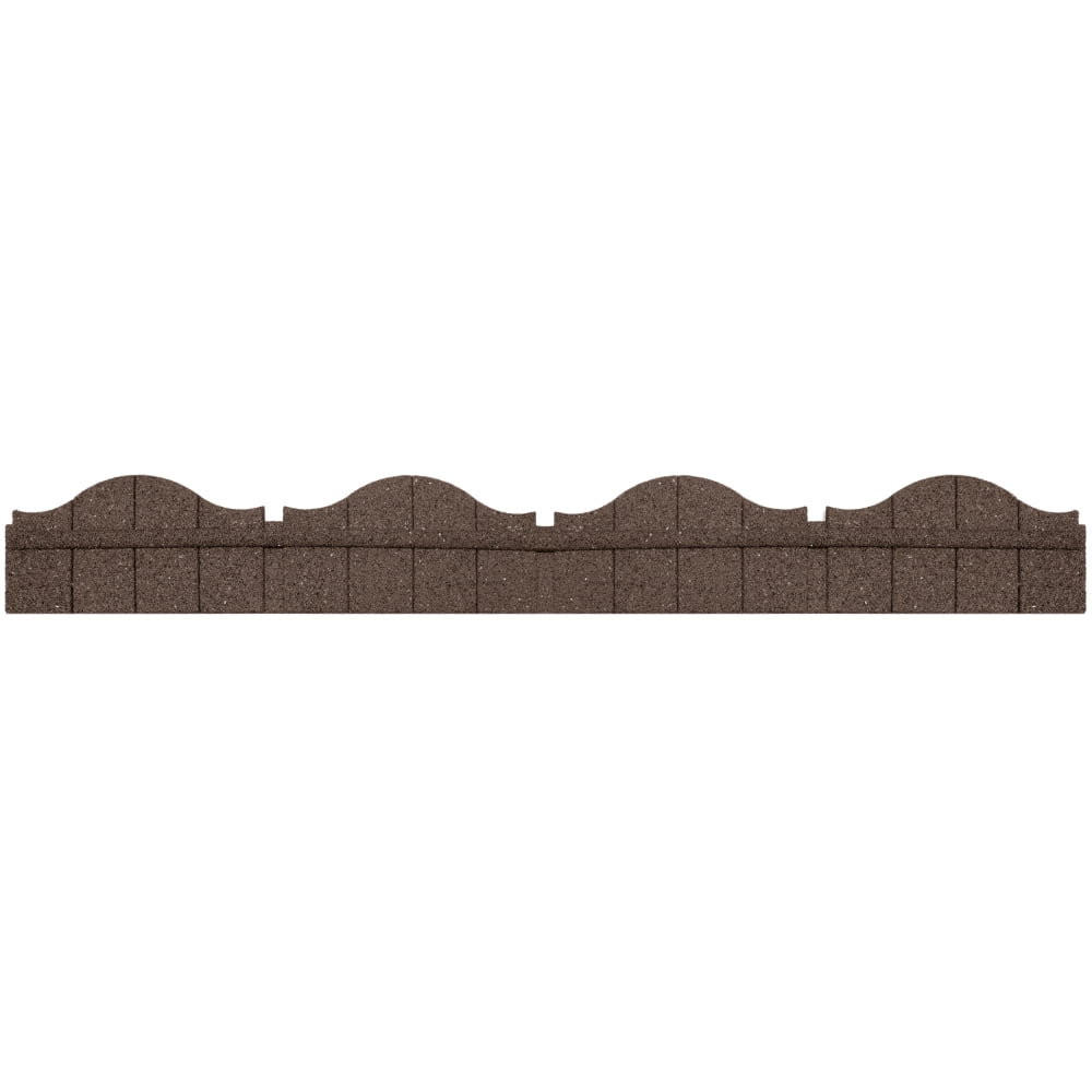 3.25in H x 48in L x 3.24in D Roman Stone Recycled Rubber Garden Border & Edging in Brown, 2-pack