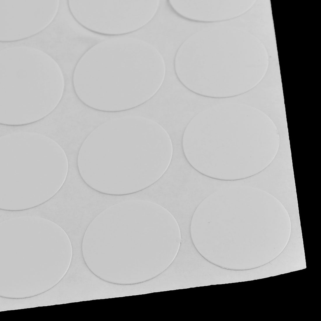 Furniture Selfadhesive Screw Hole Stickers Covers on One Sheet White