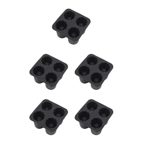 Bearachild Molde para hacer hielo, resistente a bajas temperaturas, modelo de hielo esférico, bandeja cuadrada, utensilios de cocina, apariencia No. 4 5piezas Bearachild CBP229625