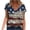 Brown, variant on OAVQHLG3B Summer Tops for Women 4th of July Outfits for Women Patriotic ShirtsFashion Women's Casual T-shirt Star Printed V-Neck Short Sleeve Pullover Tops Blouse