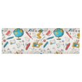 thumbnail image 6 of Yayeee Kitchen Valance Rod Pocket 54" x 18" Living Room Window Curtain, Colorful School, 6 of 6