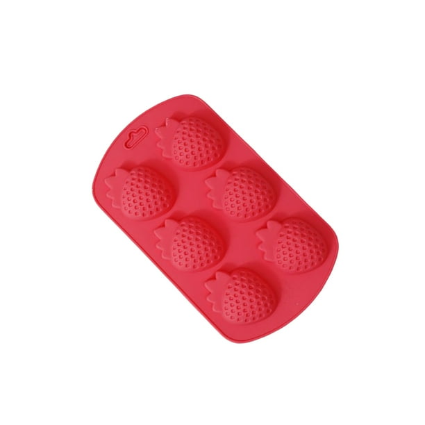 Molde de silicona Bearachild para pasteles de 6 cavidades rojo utensilios para hornear