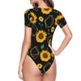 thumbnail image 4 of Naloa Flower (2) Women's Short-Sleeved Onesie, One-Piece Swimsuit for Parties, dates, clubs - XX-Large, 4 of 9