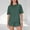 Army Green, variant on GERsome Women's 2 Piece Pajamas Sets Solid Color Short Sleeve Lounge Sets Soft Round Neck Top and Shorts Sleepwear S-XXL