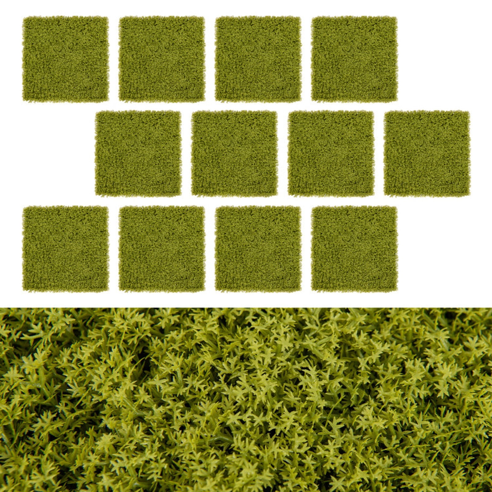 Vebreda Artificial Plant Decor, 12 Pieces 20 x 20 inches Artificial Grass Wall Panels for Garden Yard Balcony, Lush and Lifelike Artificial Hedge