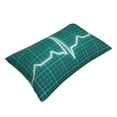 thumbnail image 3 of Daiia ECG Wave Bedding Waterproof Pillow Protector Zippered Queen – Bed Bug Proof Pillow Encasement-14"x20", 3 of 9