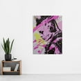 thumbnail image 4 of Cyberpunk Woman Portrait Hot Pink Modern Living Room Extra Large XL Wall Art Poster Print, 4 of 5