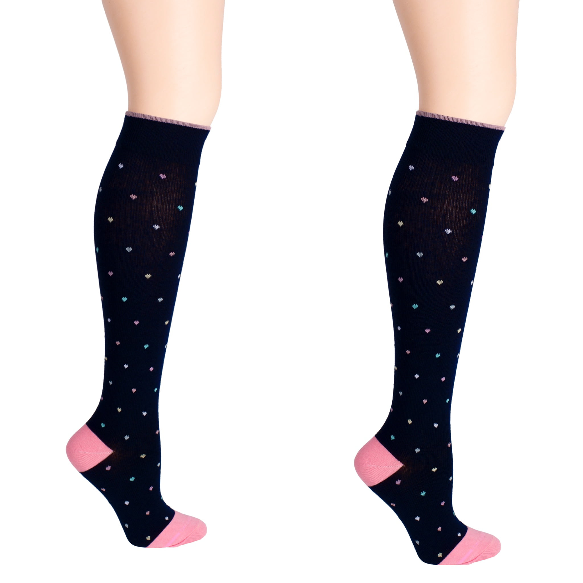 Motion Mild Compression 8-15mmHg Knee-Hi Women's Socks 2 Pairs Dr 