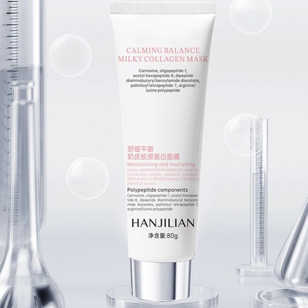Fiudx Mascarilla de Colágeno, Tratamiento Facial Hidratante Profundo, Reafirma y Nutre La Piel, Diseño Fácil de Despegar, Solución de Cuidado Nocturno, para Todo Tipo de Piel, 3 Años de Vida Útil.