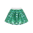 thumbnail image 1 of Falda para Niñas Verde con Lentejuelas Sirena Brillante Mini Tutú Fiesta de Danza Del Vientre 6 Años, 1 of 5