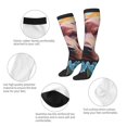 thumbnail image 5 of Fotbe Painted Flower Puppy print Women's Men's Novelty Crew Socks Cotton Socks Knee High Socks for Walking,Running,Nurses,Pregnancy, 5 of 8