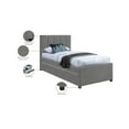 thumbnail image 2 of Meridian Furniture Hudson Grey Faux Leather Twin Trundle Bed, 2 of 9