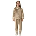 thumbnail image 3 of Gubotare Boys Pajamas Long Sleeve Soft Breathable Baby Toddler Boys Girls Snug fit Pjs Pajamas Set Sleepwear Daily Size 9 12 Months (Khaki,9-12 Months), 3 of 9