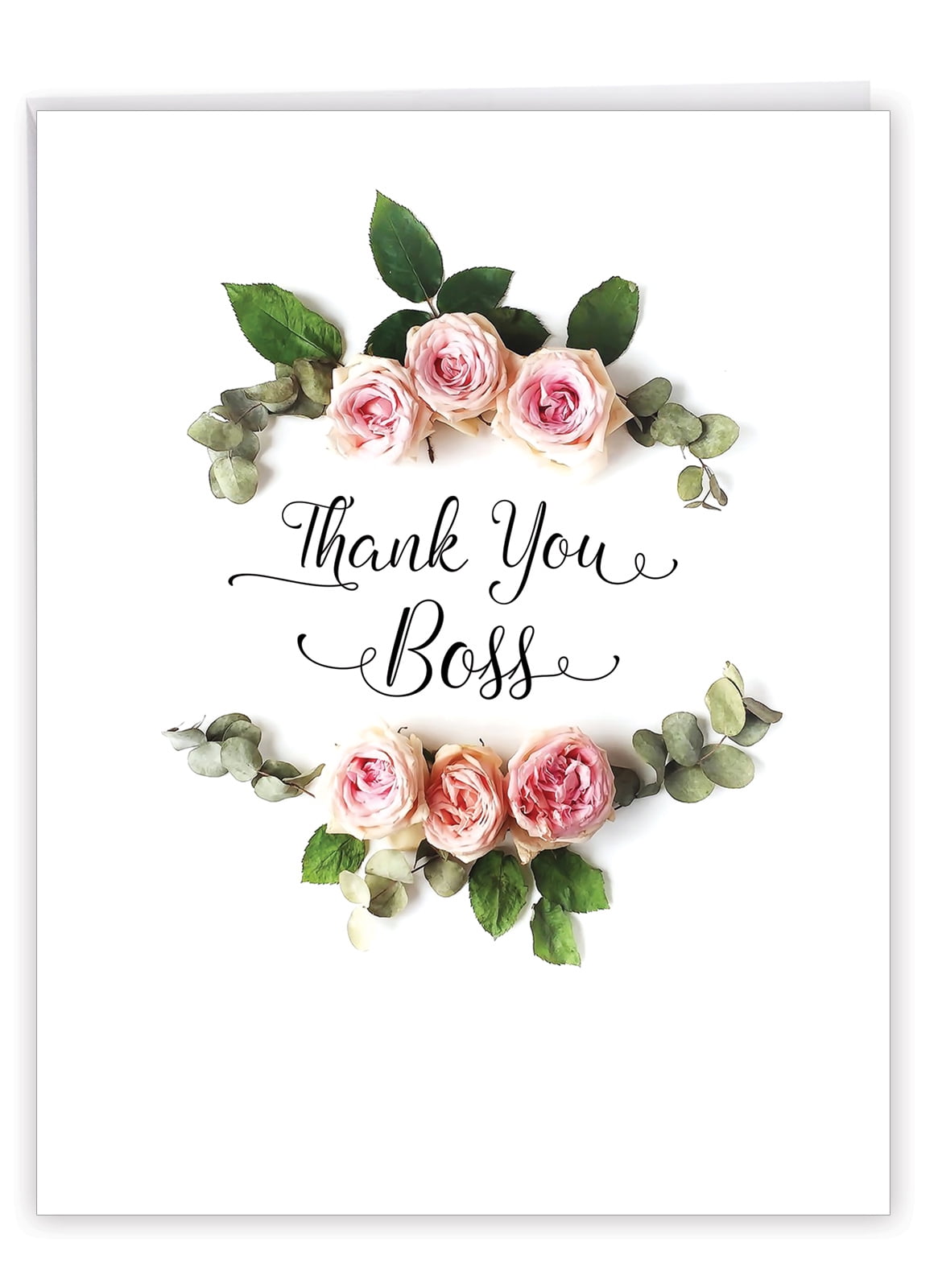 1 Jumbo Boss Thank You Card With Envelope (8.5 X 11 Inch) - Elegant 