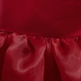 thumbnail image 6 of Spazoro Kids Girls Dresses, Puff Sleeve Solid Color Round Neck Fashion Princess Dress for Child Girls Red Size 5-6T, 6 of 9