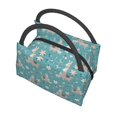 thumbnail image 5 of Vsdgher Teal Mama Llama Print Insulated Reusable Bags with Sturdy Zipper and Handles, Foldable Totes for Hot or Cold Food Bring or Delivery, 5 of 8