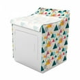 thumbnail image 2 of Retro Washer Cover, Memphis Art Style Triangles Circles Geometric Pop Art Creative Minimal Shapes Graphic, Dust and Dirt Free Decorative Print, 29" x 28" x 40", Multicolor, by Ambesonne, 2 of 3