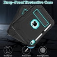 thumbnail image 6 of AVAWO Case for New iPad (A16) 11th Generation 11 Inch 2025 & iPad 10th Generation 10.9" 2022, Heavy Duty Military Grade Shockproof Rugged Protective Cover, Black+Cyan, 6 of 8