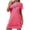 A Hot Pink, variant on Womens Sleep Shirts Sleep Shirts Short Sleeve Night Shirts Women's Fashion Print Medium Length Dress Women's Oversized Short Nightgown Fashion Chest Print Short Sleeve Nightdress Black L