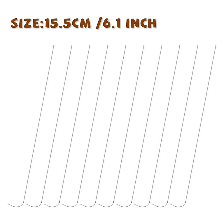 5PCS Curved Beading Needles Stainless Bead Spinner Needles Thin