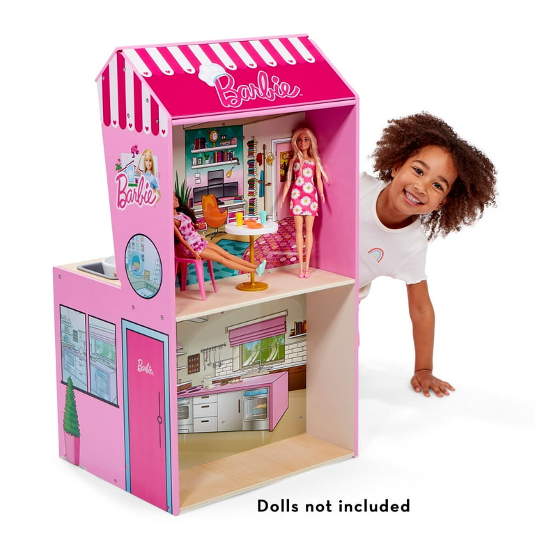 Open Box In Barbie Pretend Play Toy Kitchen and Dollhouse for