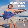 thumbnail image 4 of Microfiber Beach Towels Fast Drying Extra Large 71” x 32” Sand Free Super Lightweight, 4 of 8