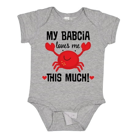 

Inktastic My Babcia Loves Me Grandson Gift Baby Boy or Baby Girl Bodysuit