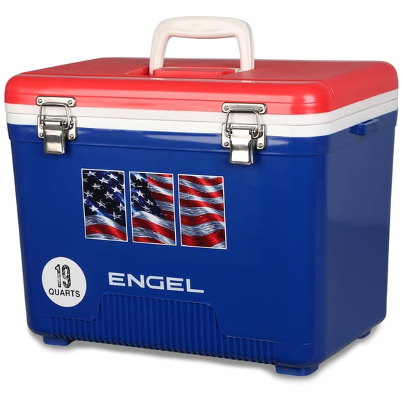 Hielera Cooler ENGEL UC19-RWB Patriotic Dry Box de 18 L