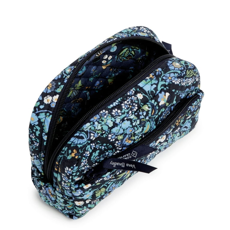 Vera Bradley Women s Cotton Medium Cosmetic Bag Dreamer Paisley Walmart