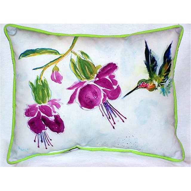 Purple Hummingbird Large Indoor & Outdoor Pillow 16 x 20
