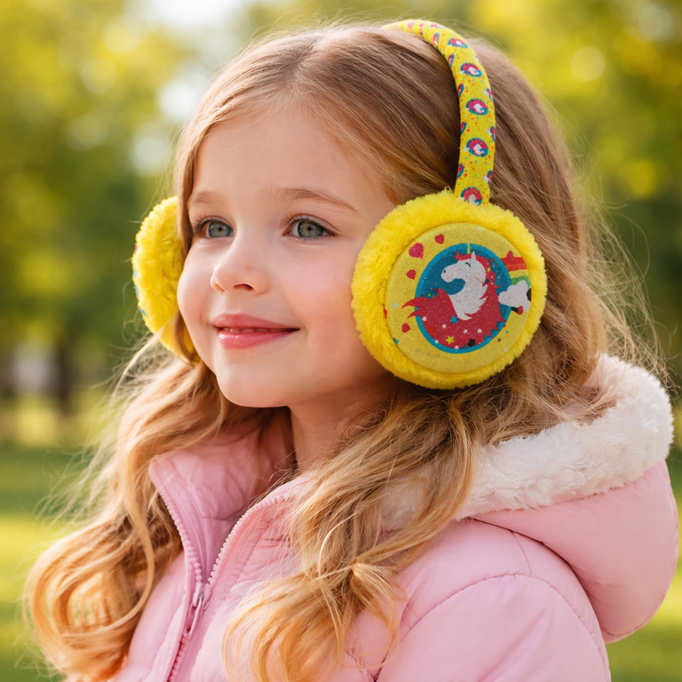 12 Pack Kids Unicorn Winter Earmuffs Fluffy Plush Fleece Ear  display picture 2