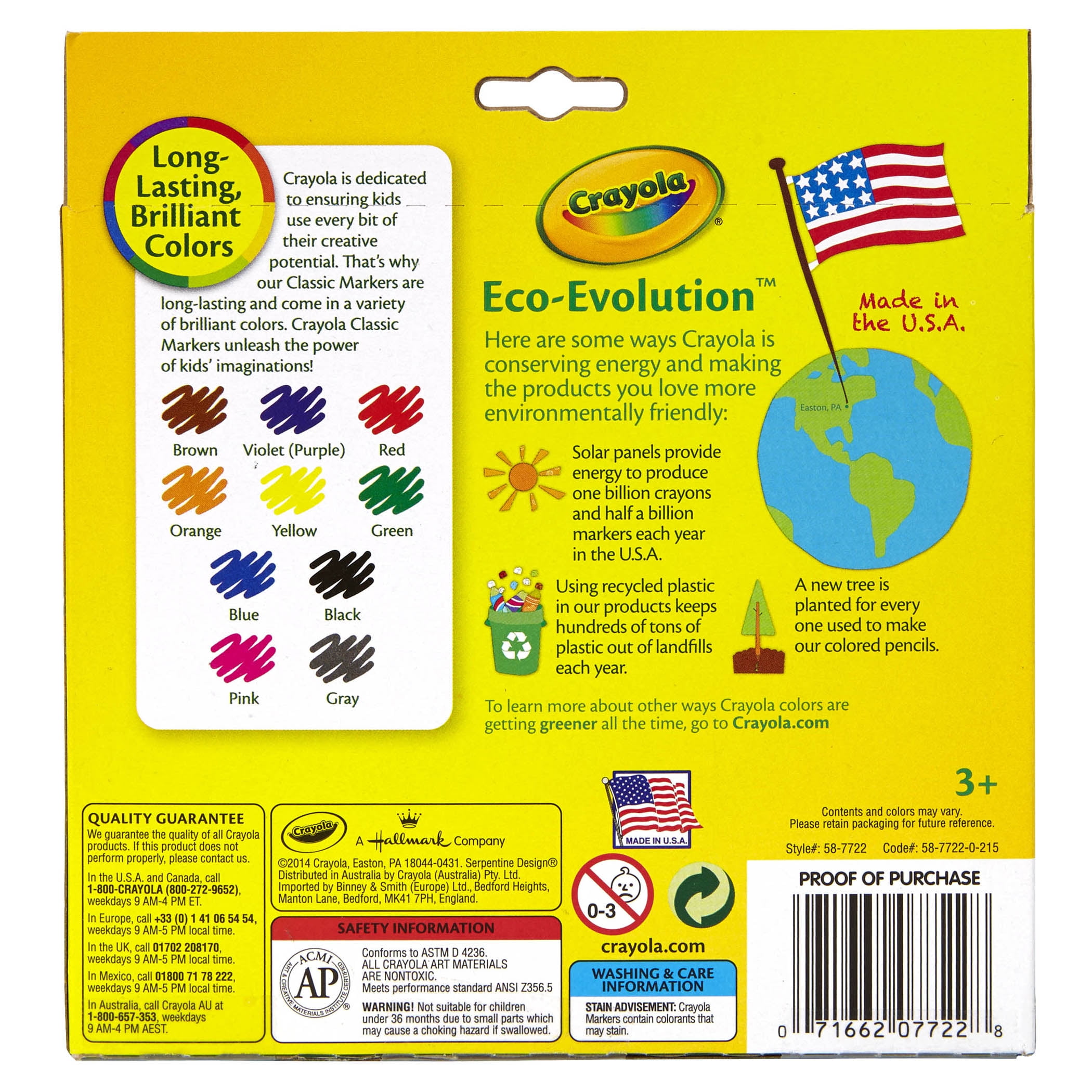 Crayola Markers, Broad Line Washable 10 ct - Window Writers - Conical  Marker Point Style - 10 / Pack - Mills