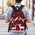thumbnail image 2 of Geaub christmas buffalo plaid ultimate comfort and style: the perfect compact backpack for college, commute, travel, and everyday use, 2 of 2