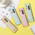thumbnail image 2 of Kawaii Cartoon Mini Ruler Calculator Multifunction 15cm Ruler with Calculator Students Stationery Office School Supplies Pink, 2 of 6