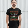 thumbnail image 3 of Tee Hunt May Your Sweaters Be Ugly and Bright T-Shirt Christmas Snowmen Men's Tee, Black, 4X-Large, 3 of 5