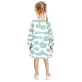 thumbnail image 6 of Teal Drop Shapes Girls'long-sleeved dress Thickened A-dress Warm Dress Basic Shirt Party Dresses, 6 of 7
