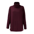 thumbnail image 4 of IMENGL Sweaters turtleneck batwing sleeve, Red 2XL, Size M-2XL, 4 of 4