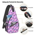 thumbnail image 4 of ZICANCN Crossbody Sling Bags for Women Men,Pink Geometric Polka Dots Casual Shoulder Backpacks for Hiking Daypacks, 4 of 9