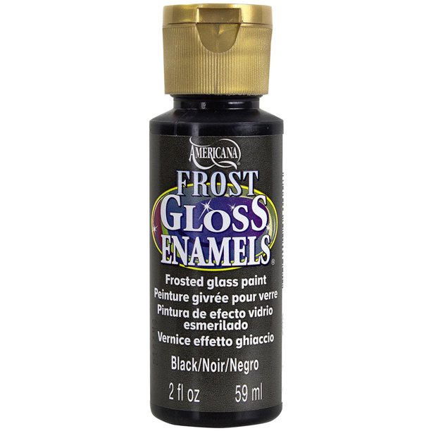 Americana Gloss Enamels Frost Acrylic Paint 2ozBlack