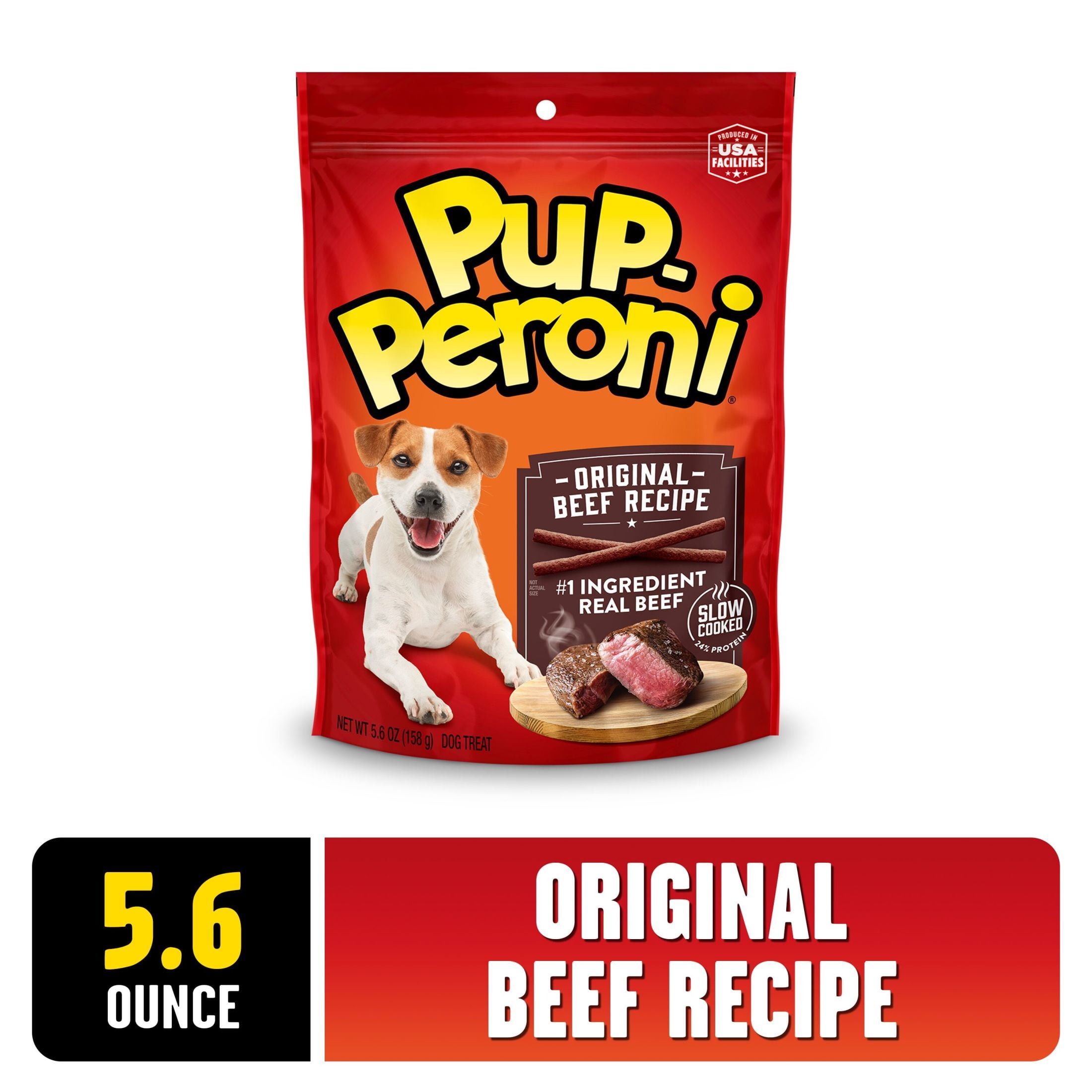 (8 pack) Pup Peroni Original Beef Recipe Dog Treats, 5.6 oz Bag