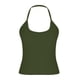 thumbnail image 2 of TaTaai Women's Casual Backless Tank Top Halter Neck Spaghetti Strap Crew Neck Solid Color Vest Soft Lightweight Spring Summer Daily Beach Wear Gift, 2 of 9