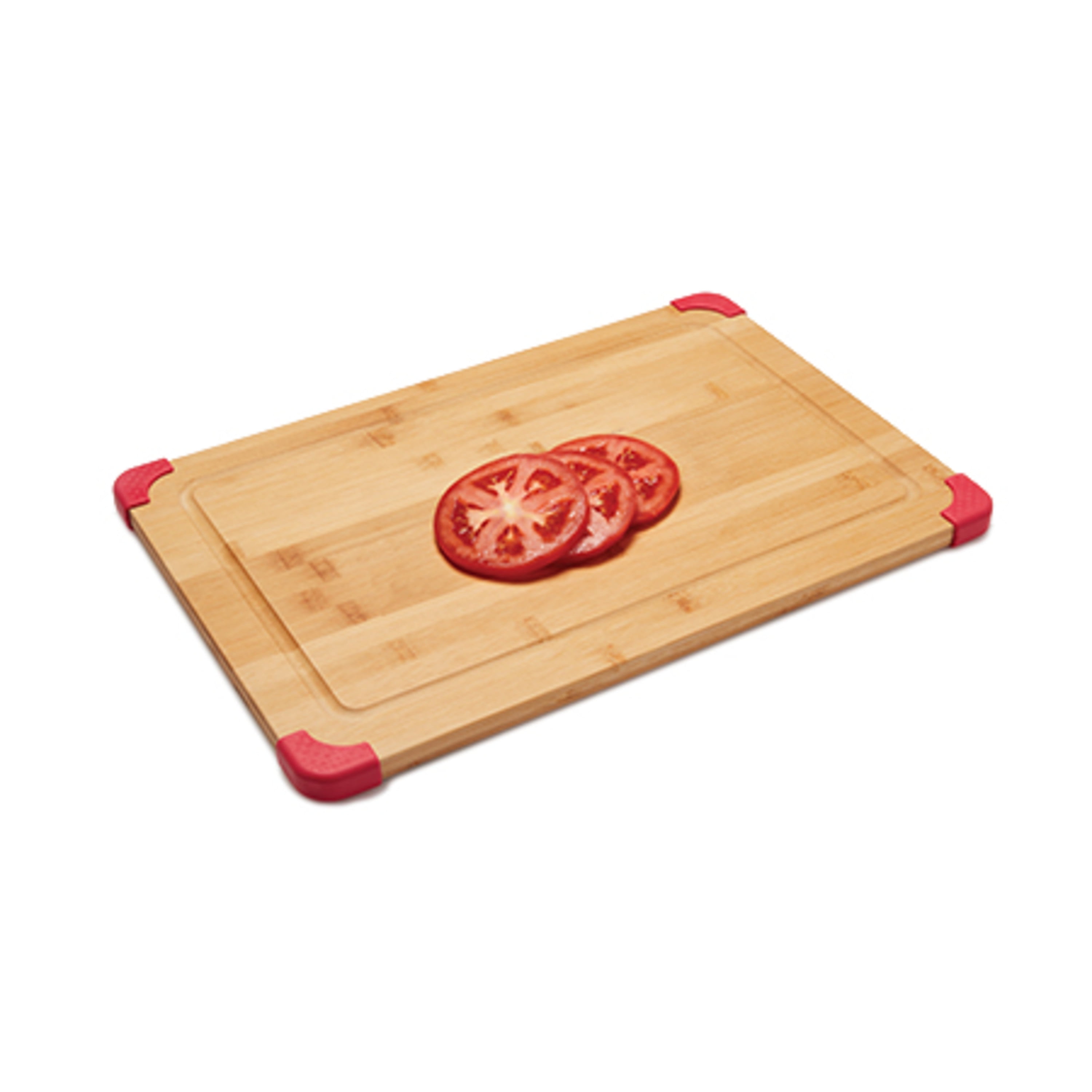 Farberware 11 x 14 Red Bamboo Non Skid Cutting Board - Each