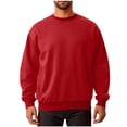 thumbnail image 3 of LIBRCLO Mens Sweatshirts Solid Color Crew Neck Pullover Long Sleeve Fall Casual Sweatshirts for Workout,Jogging,Running, 3 of 8