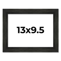 13x9.5 Frame Black Rustic Barnwood Solid Wood Picture Frame | 1.5 Inch Moulding Width | Includes UV