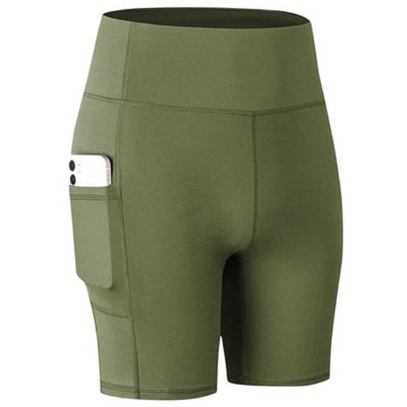 QLEICOM Womens Athletic Shorts, Sports Short Skirt Loose Fake Two-piece Anti-peep Quick-drying Fitness Culottes Tennis Shorts Yoga Shorts, Running Shorts, Cycling Shorts Army Green S