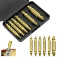 thumbnail image 1 of 6pcs Broken Screw Extractor Kit Damaged Screw Extractor Kit(gold), 1 of 5