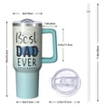 thumbnail image 2 of 40oz Tumbler Cup for Dad Gift, Best Dad Ever Design, Double Wall Vacuum Insulated Stainless Steel with Straw Lid, Perfect Present for Daddy on Father's Day, Christmas, Birthday from Kids, 2 of 5